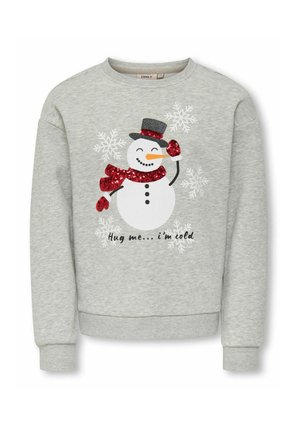 KOGYDA LIFE XMAS O NECK BOX - Sweatshirt - light grey melange