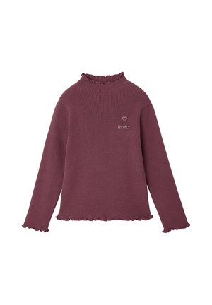 Vertbaudet, VERTBAUDET UNTERZIEHSHIRT MIT STEHKRAGEN MÄDCHEN RIPPENSTRICK - Jumper - pflaume