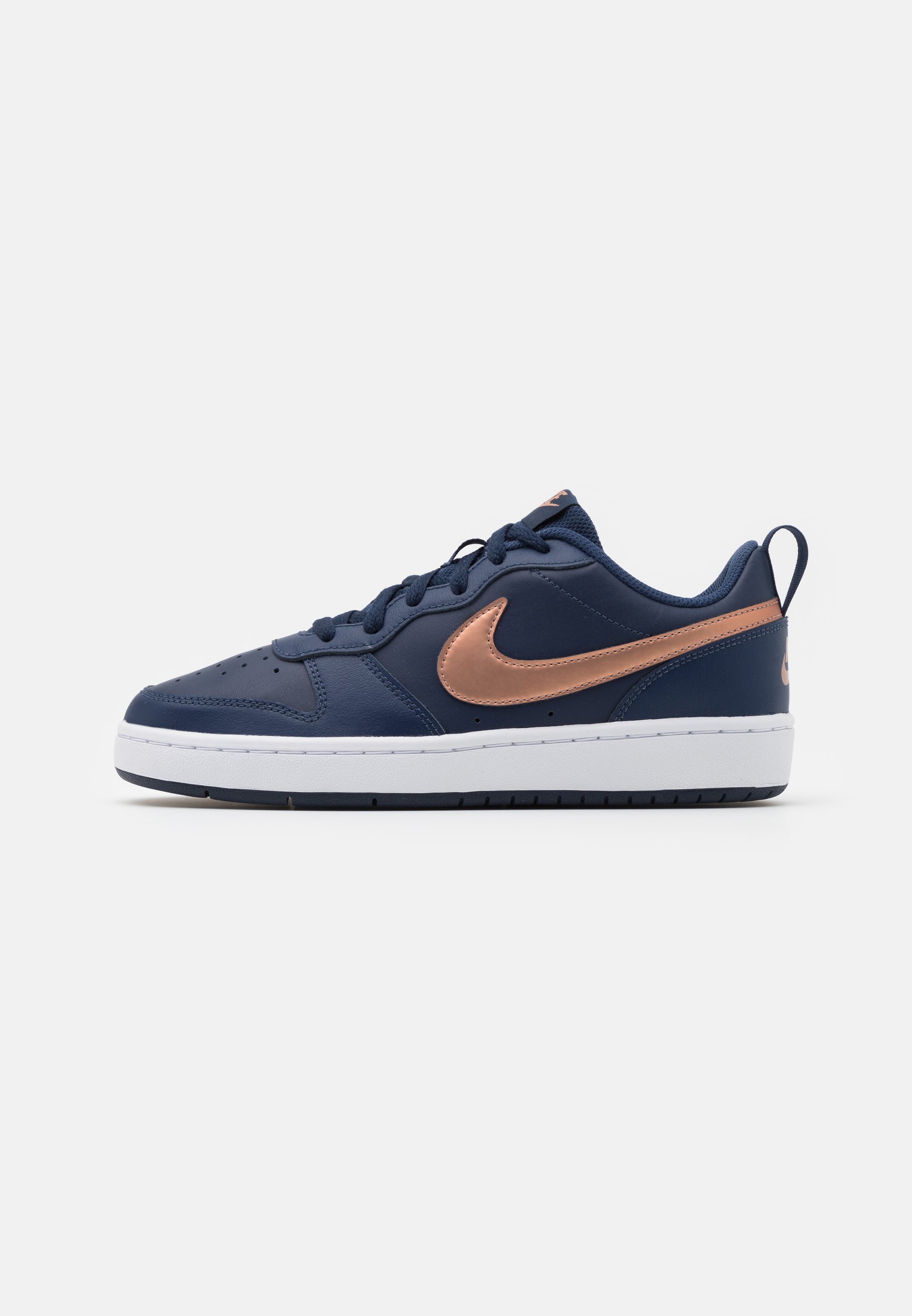 Nike Sportswear Schuhe Court Borough Low 2 Gs Baskets Basses Midnight Navy Metallic Red Bronze White Bleu Marine Zalando Fr