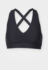 GATHERED BRA - Sports-BH-er med medium støtte - black