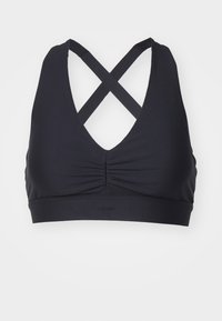 Stronger GATHERED BRA - Športni modrček s srednjo podporo - black
