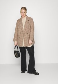 EVOKED VILA VIZUGI LONG SHIRT - Blusa - cement