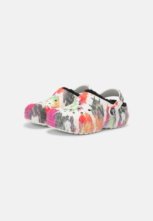 Crocs classic forrado tie-dye kids house shoes zuecos forrados con doble confort colorido — foto 2