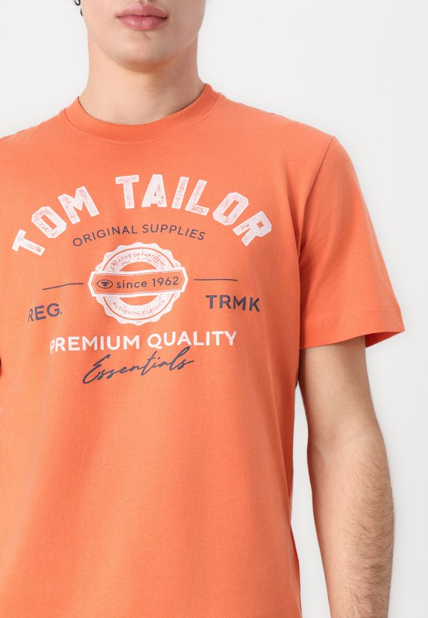 LOGO TEE - Print T-shirt - brick orange2