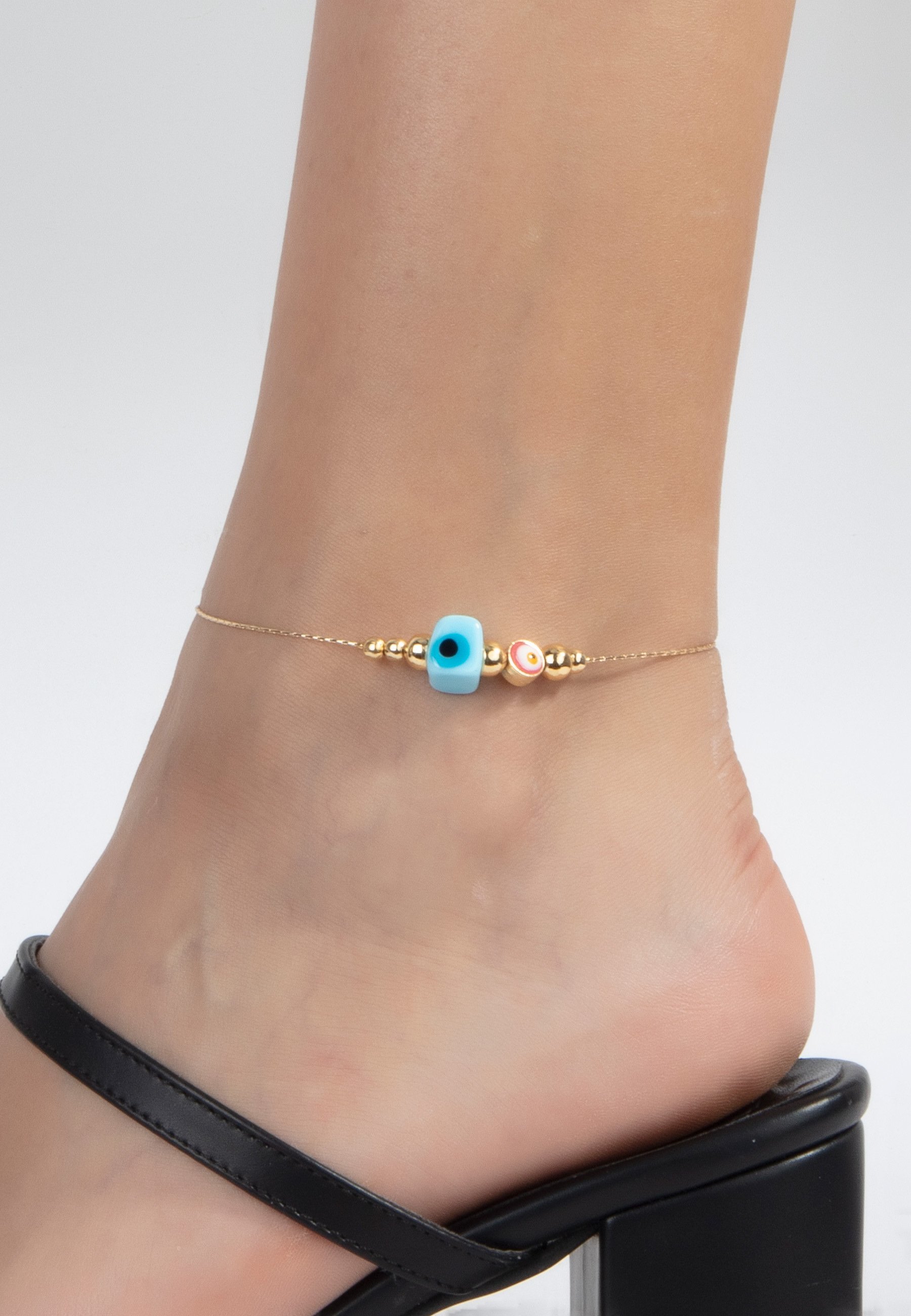 Fertini WITH EVIL EYE - Enkelbandjes - ethnic eye/lichtblauw - Zalando.nl