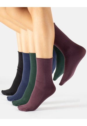 Calzitaly WITHOUT ELASTIC TOP - Calze - mix port wine forest green navy black