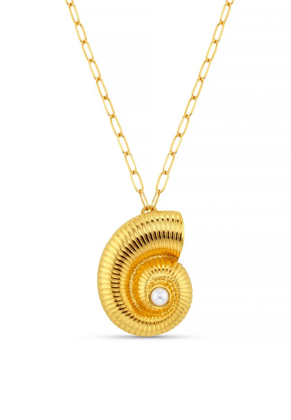 TEXTURED AMMONITE STATEMENT NECKLACE - Necklace2