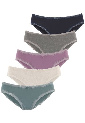 JAZZ 5 PACK - Briefs - anthrazit meliert beige meliert flieder eukalyptus navy