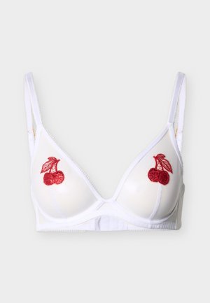 Agent Provocateur PERRI BRA - Merevítős melltartó - white/red