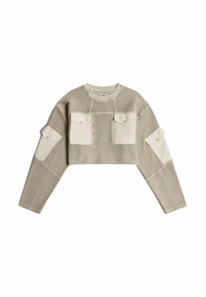 G-STAR, MULTI POCKET MIX LOOSE CROPPED SWEATER - Sweatshirt - dk brick