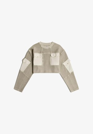 G-STAR, MULTI POCKET MIX LOOSE CROPPED SWEATER - Sweatshirt - dk brick