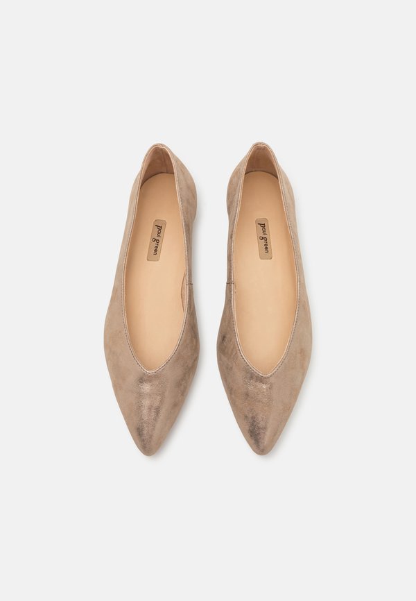 Ballet pumps - glossy antic champagne2