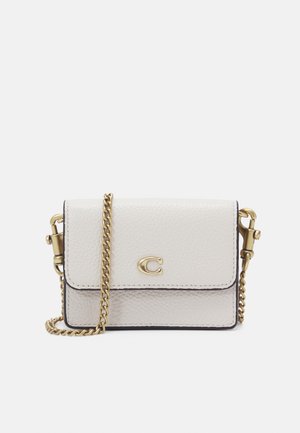 REFINED HALF FLAP CARD CASE - Taka s pnm popruhem - chalk