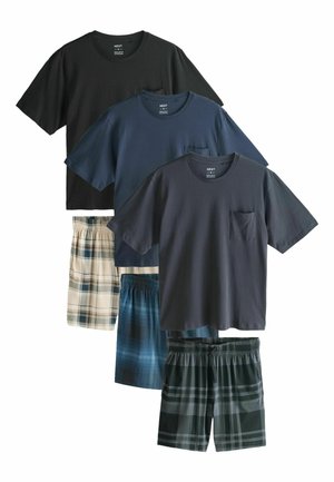 REGULAR FIT - CHECK SLEEVE 3 PACK . - Pizsama szett - black navy blue