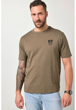 HALF-SLEEVE UP TO SIZE - T-shirt con stampa - light brown