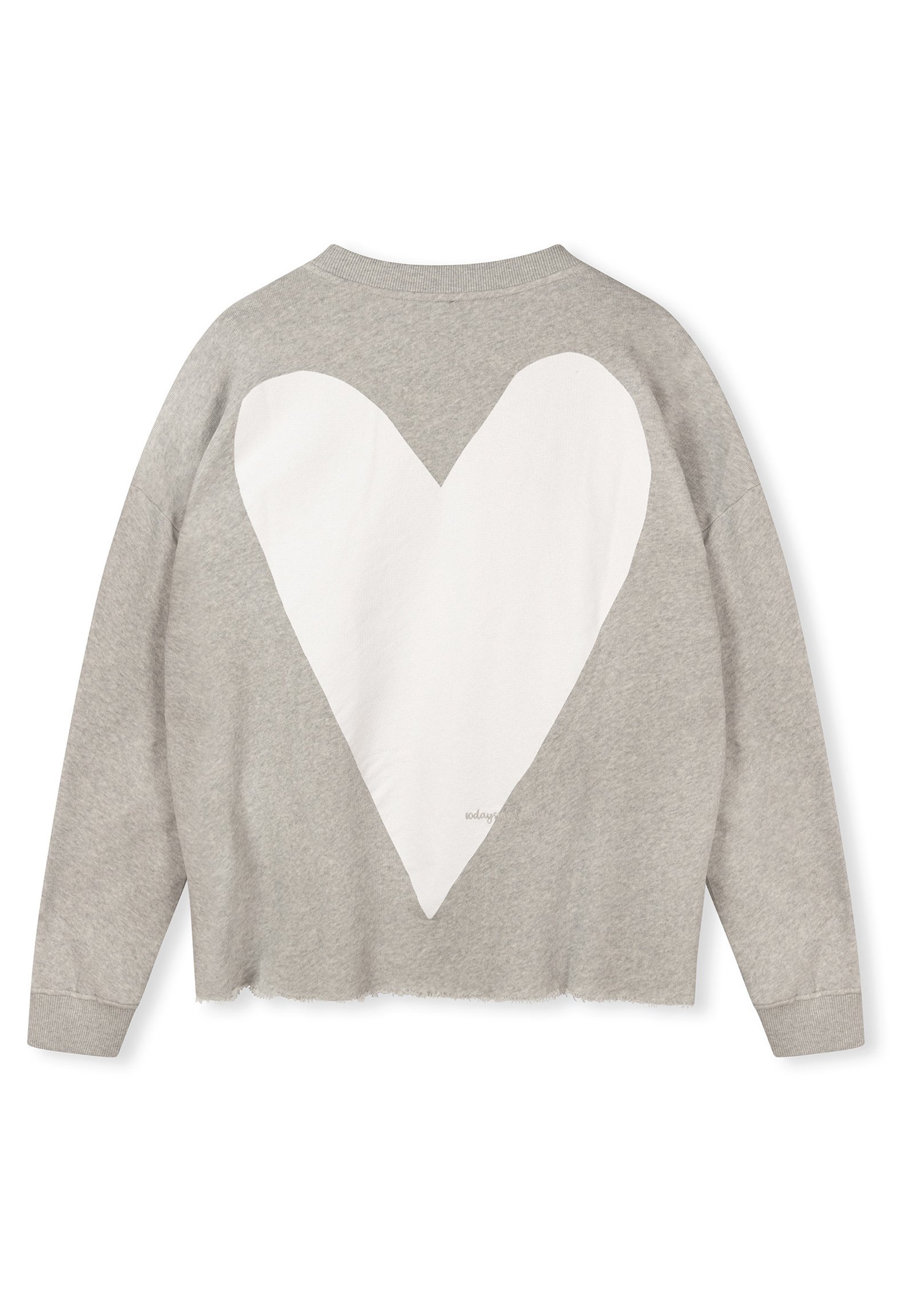 10DAYS HEART - Sweater - light grey melee/lichtgrijs - Zalando.nl