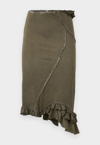 RUFFLE SKIRT - Ozko oprijeto krilo - dark olive