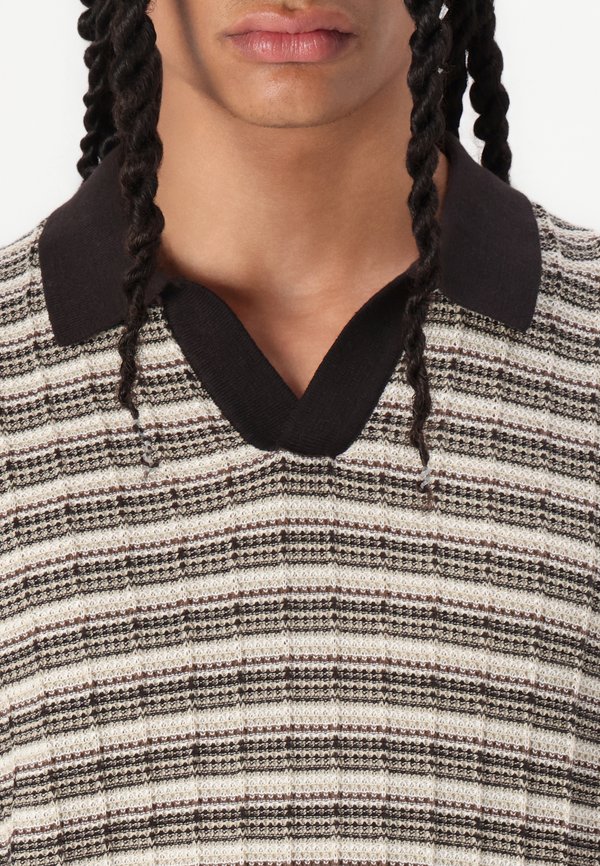 JACKSON STRUCTURE SPLIT NECK - Polo shirt - rain drum2