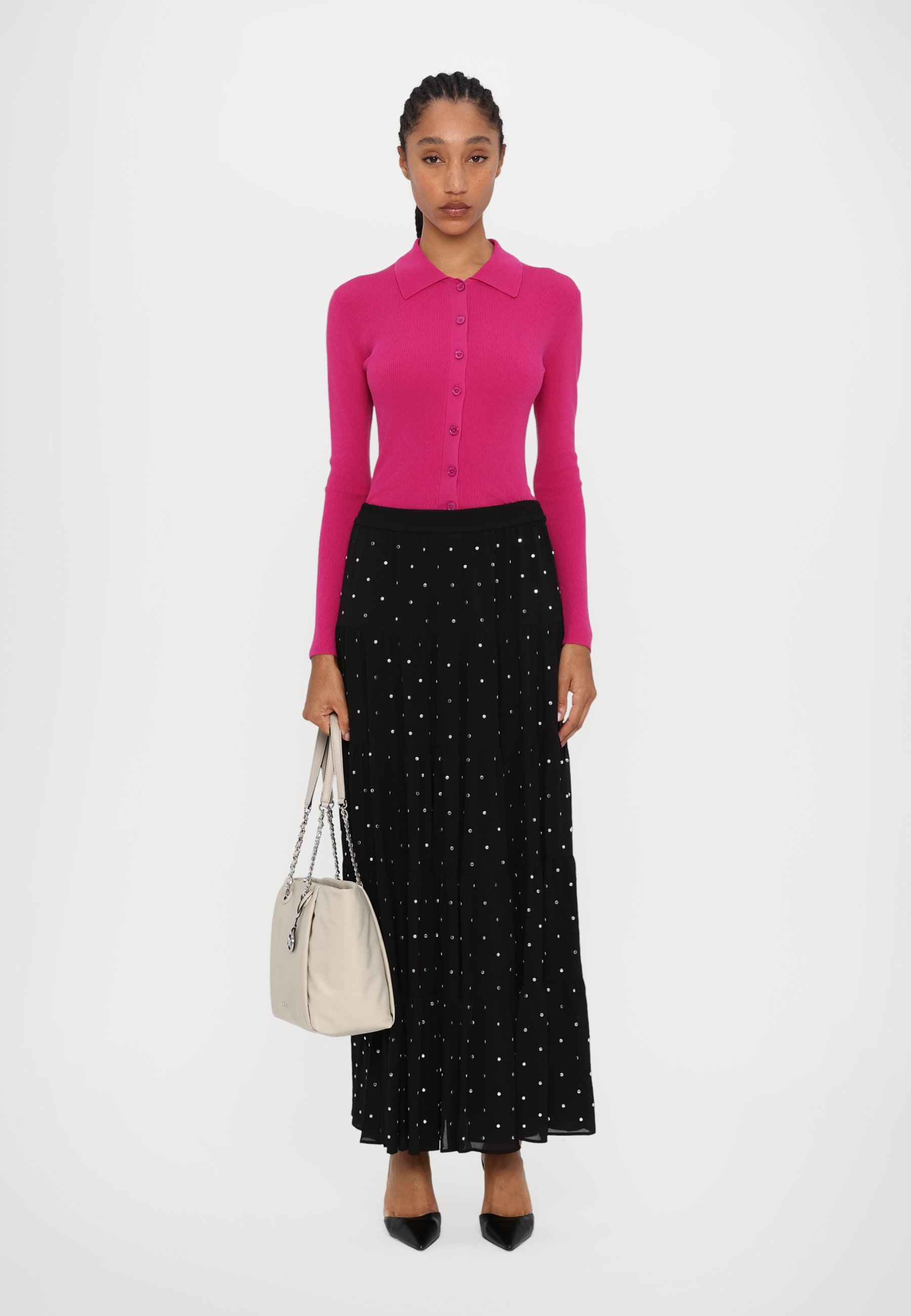 MICHAEL Michael Kors STUDDED TIER MAXI SKIRT - Maxi skirt
