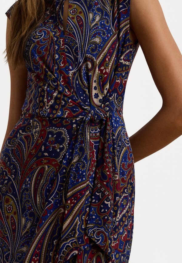 PAISLEY STRETCH JERSEY TIE FRONT DRESS - Shift dress2
