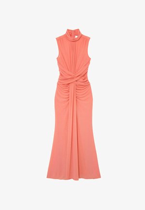 Reiss, PETITE FIT - STARLA SHEER RUCHED SLEEVELESS MAXI DRESS . - Maxikleid - orange