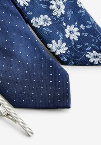 Next TEXTURED WITH 2 PACK REGULAR - Kaklaraištis - navy blue floral blue polka dot
