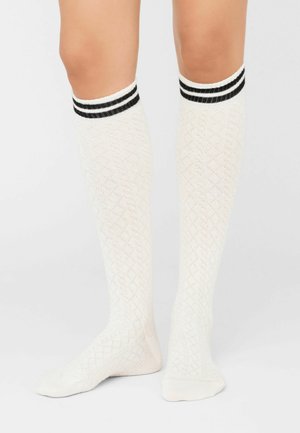 Calzedonia, PATTERNED LONG - Kniekousen - white