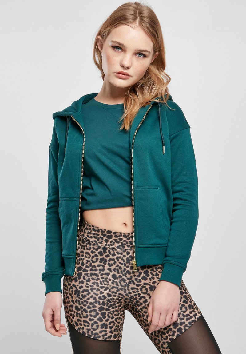 Urban Classics HOODY - Majica s kapuljačom i patentnim zatvaračem - jasper