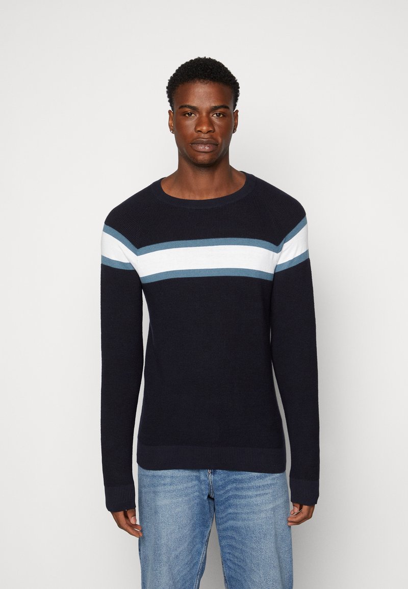 Jack & Jones JCOCLASSIC CREW NECK Jersey de punto navy blazer/azul
