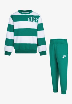 CLUB STRIPE CREW UNISEX SET - Pantaloni sportivi - malachite