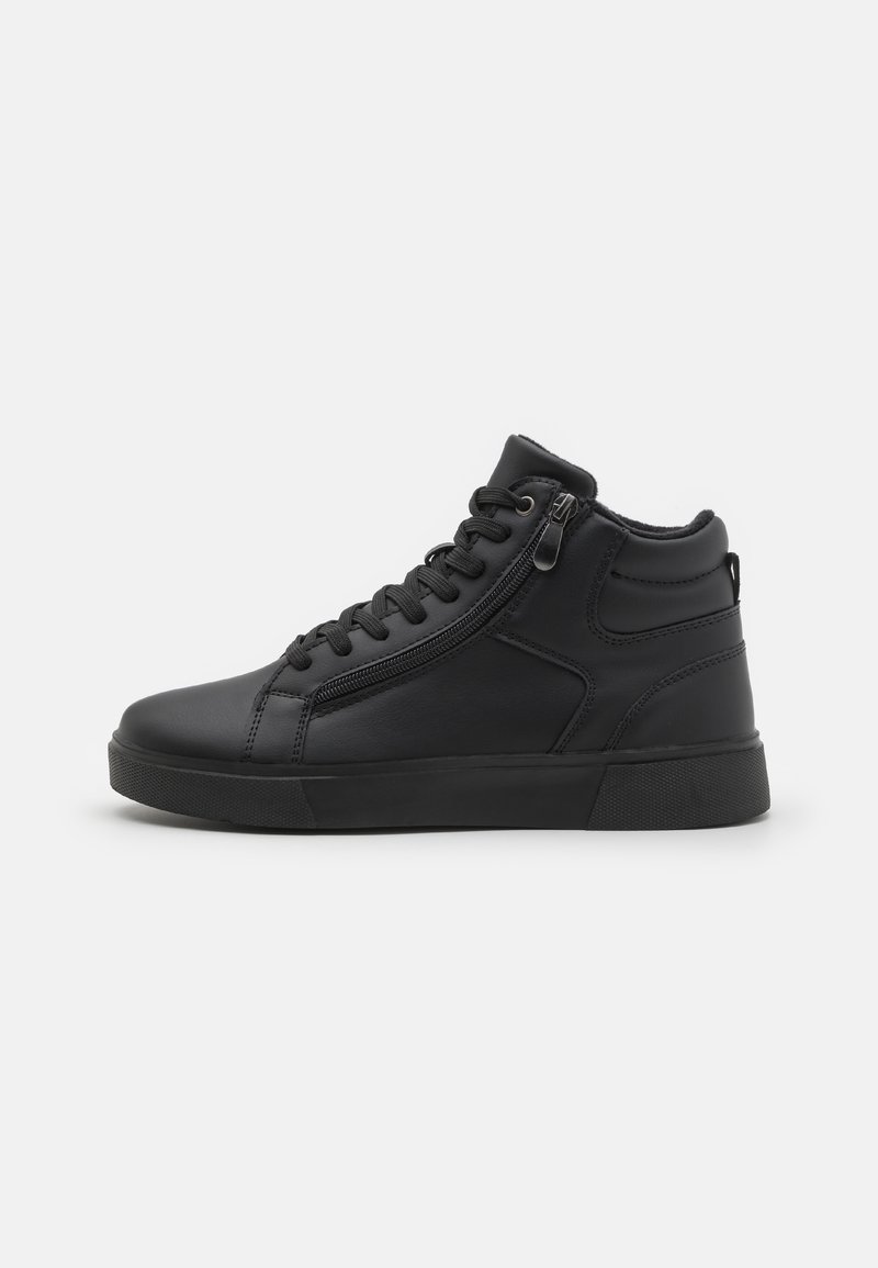 Pier One Magas szárú edzőcipők - black