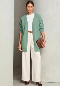 Lipsy REGULAR FIT - HONEYCOMB LONGLINE - Kardigan - green