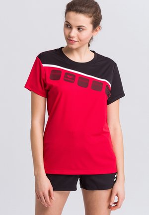 T-Shirt print - red/black/white