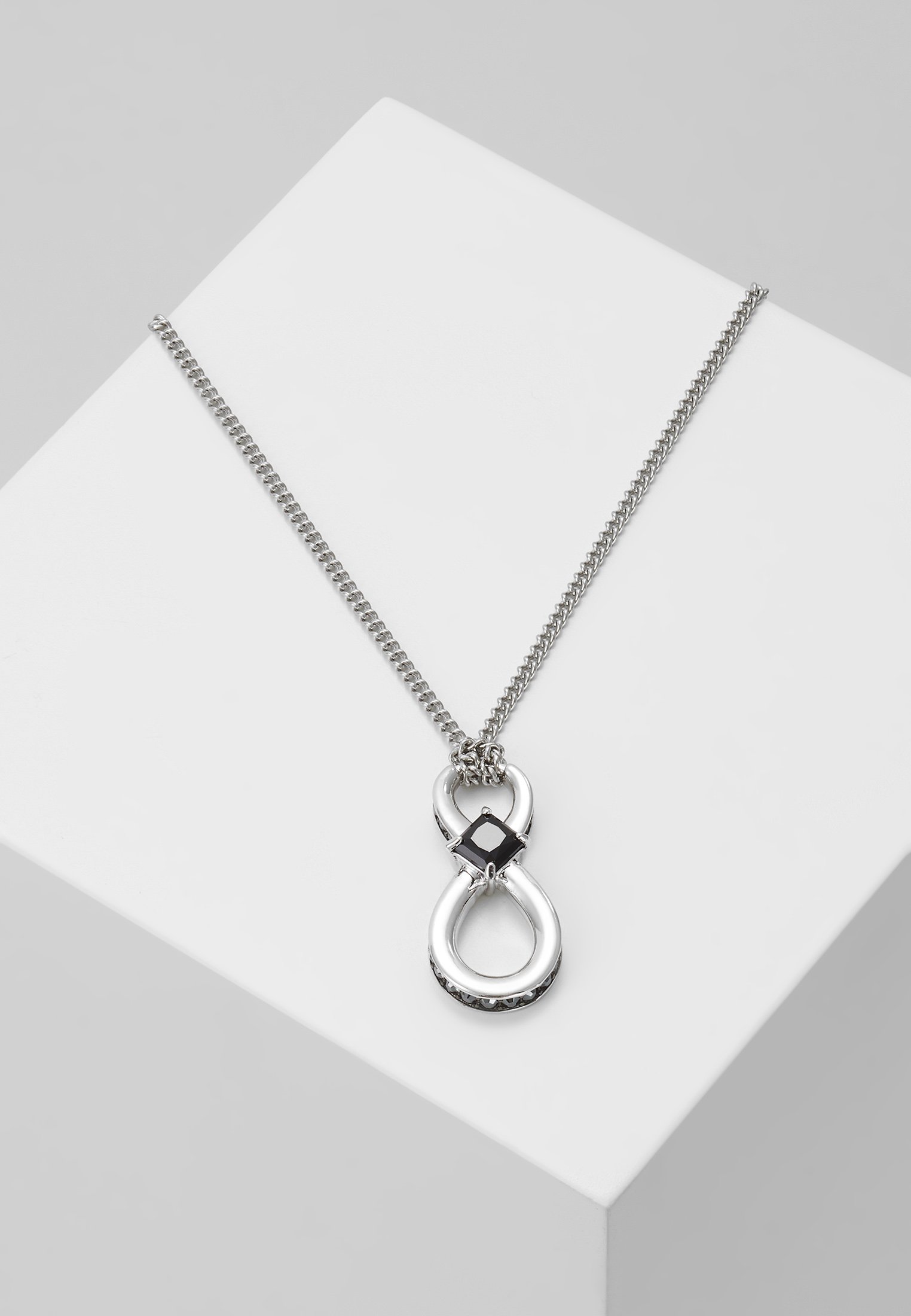 Swarovski Infinity Halskette Jet Hematite Silberfarben Zalando De