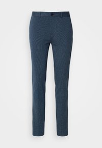 MOTT TAILORED - Pantalones chinos - navy houndstooth