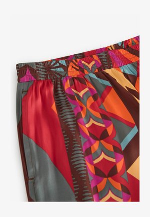Next TEXTURED ELASTICATED WAIST - Housut - red geometric print
