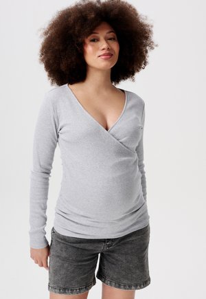 SARA - T-shirt à manches longues - grey melange