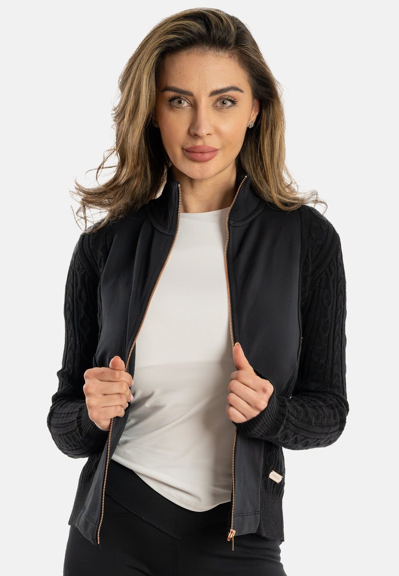 Freddy F4WINES - Felpa con zip - black