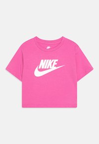 Nike Sportswear CLUB BOXY TEE - Marškinėliai su spaudiniu - playful pink