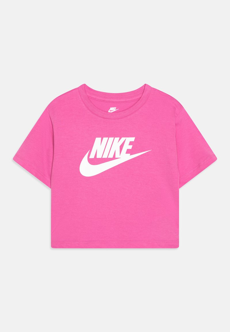 Nike Sportswear CLUB BOXY TEE - Marškinėliai su spaudiniu - playful pink