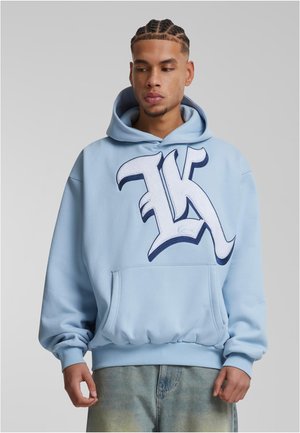 SMALL SIGNATURE OS  - Kapucnis pulóver - light blue