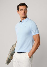 Hackett London SLIM FIT LOGO - Polokošeľa - sky blue