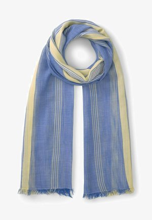 Scarf - creme yellow structured stripe