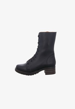 Lace-up ankle boots - black