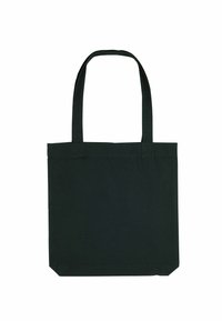 Sac fourre-tout noir en toile avec deux longues poignées, de forme rectangulaire et texture uniforme. Pas de motifs visibles ni d'accents en métal.
