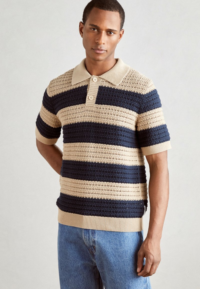 Marc O'Polo DENIM - SHORTSLEEVE - Polosärk - medium beige/multi, Suurenda