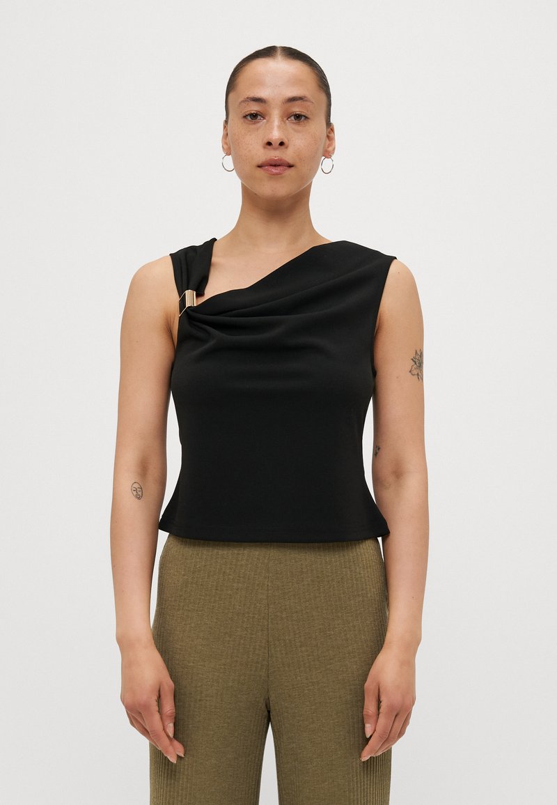 Vero Moda Petite - VMALLISON WATERFALL - Viršus - black, Padidinti