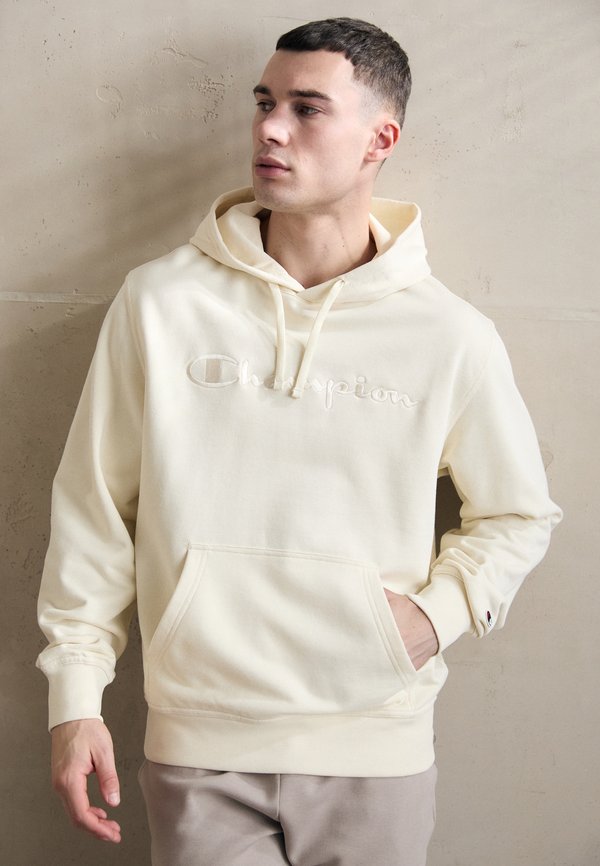 ICONS HOODIE WITH LARGE TONAL LOGO - Hoodie - beige