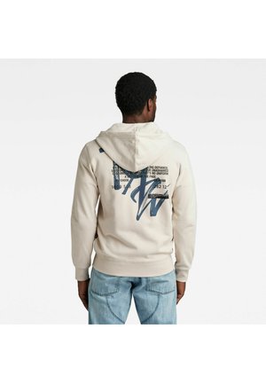 G-STAR BACK GRAPHIC   - Sudadera con cremallera - whitebait