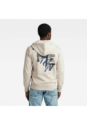 BACK GRAPHIC   - Zip-up sweatshirt - whitebait